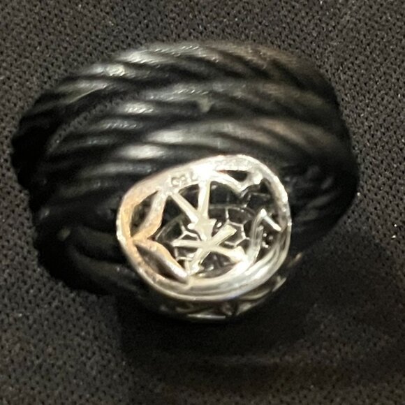 Charriol Diamond Celtic Noir Ring Size 6 1/4 - Picture 5 of 7